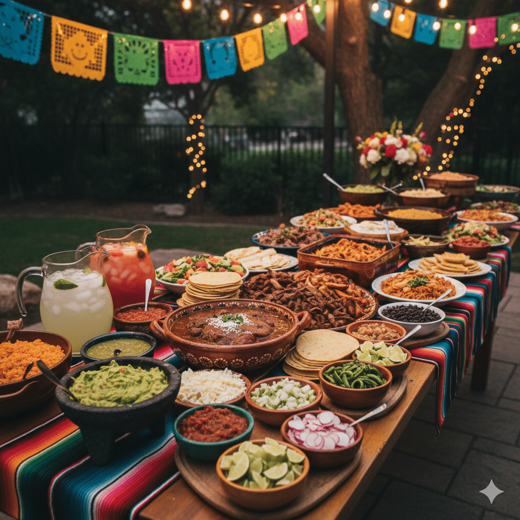 Estaciones de tacos y tortas en eventos.